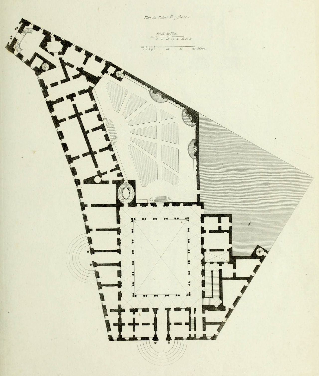 Floor plan of the Palazzo Borghese, Rome