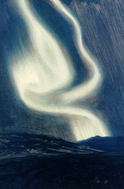 Harald Viggo greve Moltke (1871-1960), nordlys over Island, 1899. 