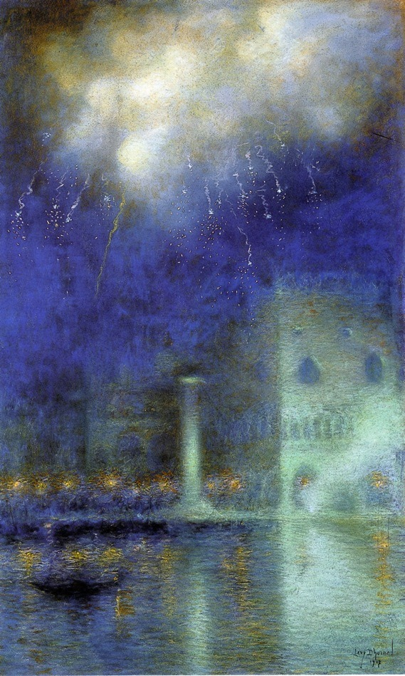 Lucien Lévy-Dhurmer, Fireworks in Venice 1917