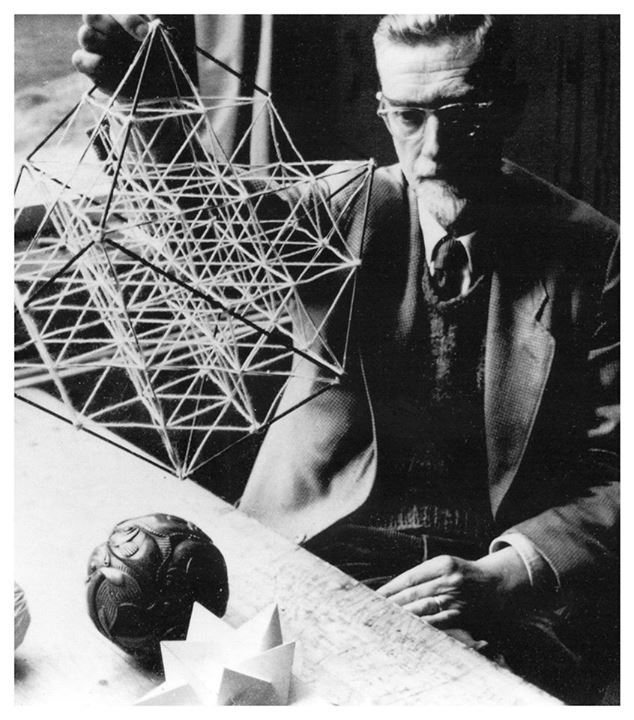 © unknown author – m. c. escher with his models