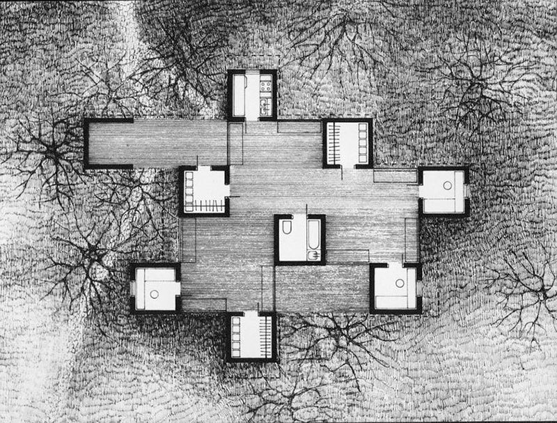 Jan Szpakowicz | Casa del arquitecto en el bosque | Polonia | 1971